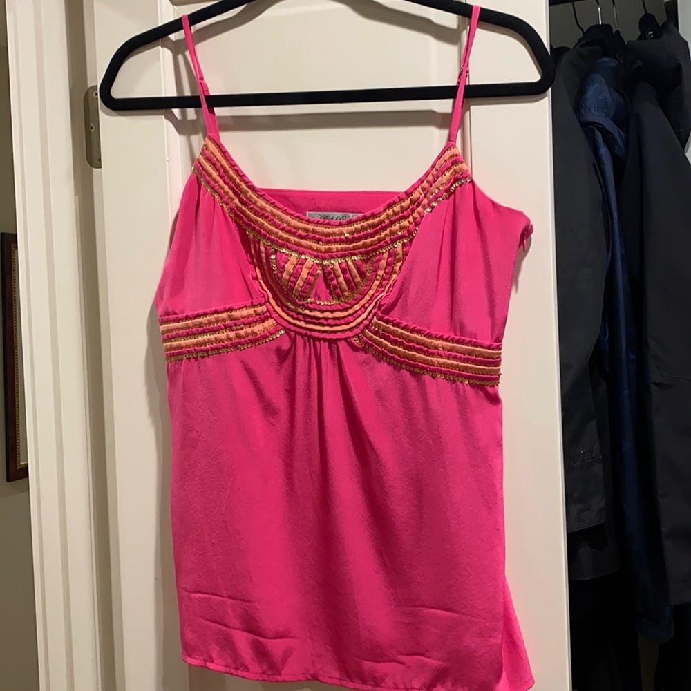 Hot pink silk top 💕🌸💕